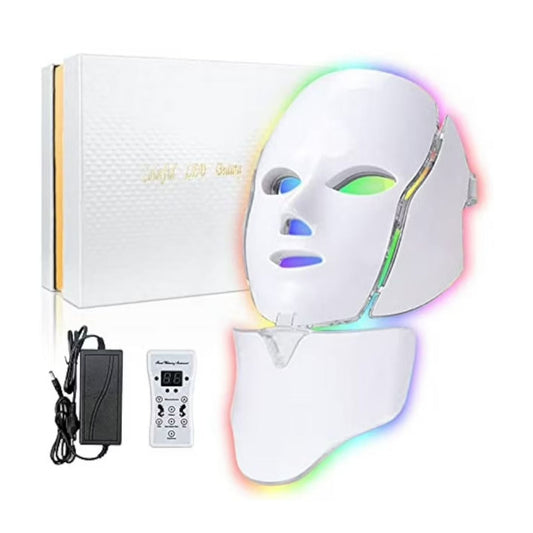 Led Face Mask Light Therapy 7 Color Led Light Therapy Facial Mask Blue Red Light Therapy for Face Acne Reduction Skin Care Mask